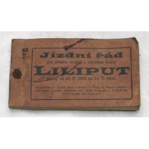 Vlakový jízdní řád Liliput 1934-1935