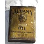 Albany Oil - plechovka od oleje