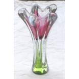 Skleněná váza hutní sklo