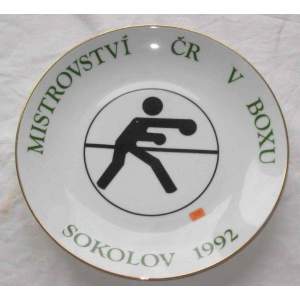 Mistrovství ČR v boxu Sokolov 1992 - pamětní talíř