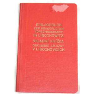 Vkladní knížka Občanské záložny v Libochovicích 1943